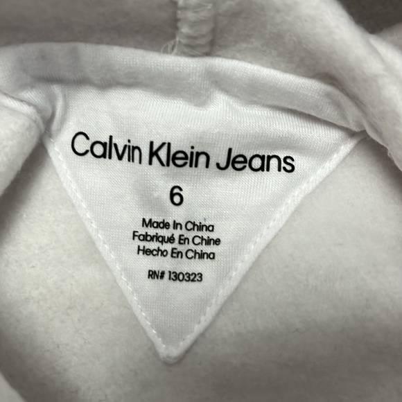 NEW Calvin Klein jeans two piece fleece set 6 hoodie fleece joggers BNWT NEW - Picture 5 of 14